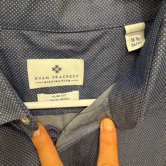 Ryan Seacrest Distinction Slim Fit Button-Down Shirt - Picture 3 of 4